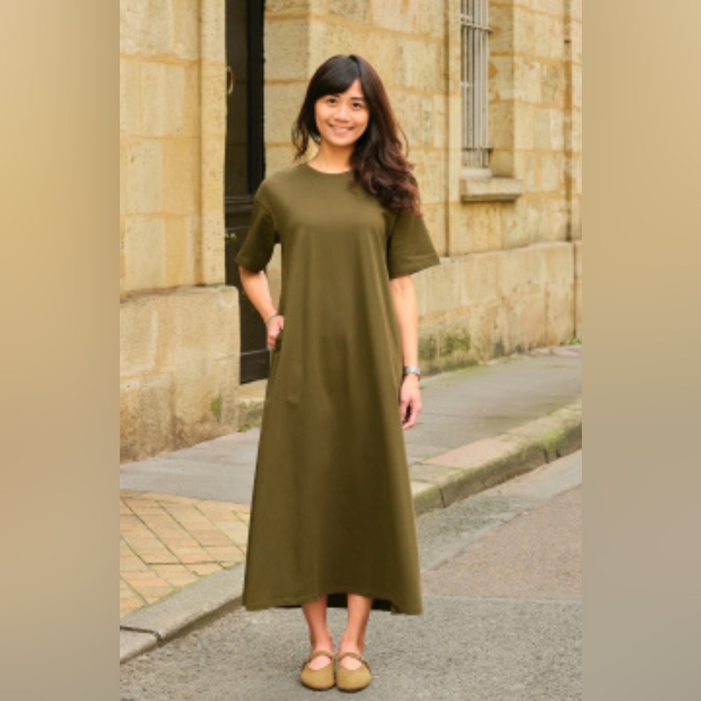 Uniqlo AIRism Cotton T-Dress- Small